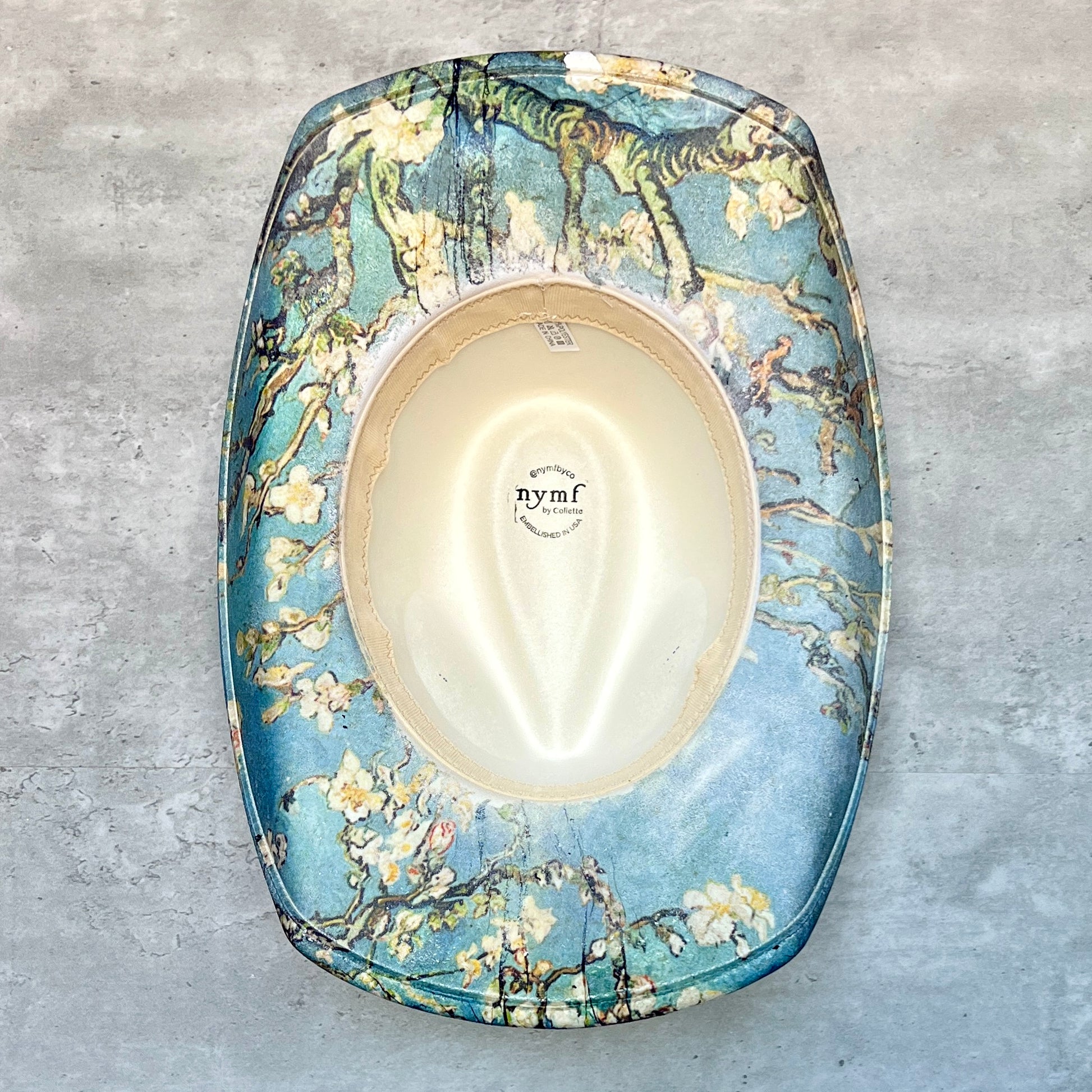 Van Gogh Almond Blossom Suede Cowboy Hat