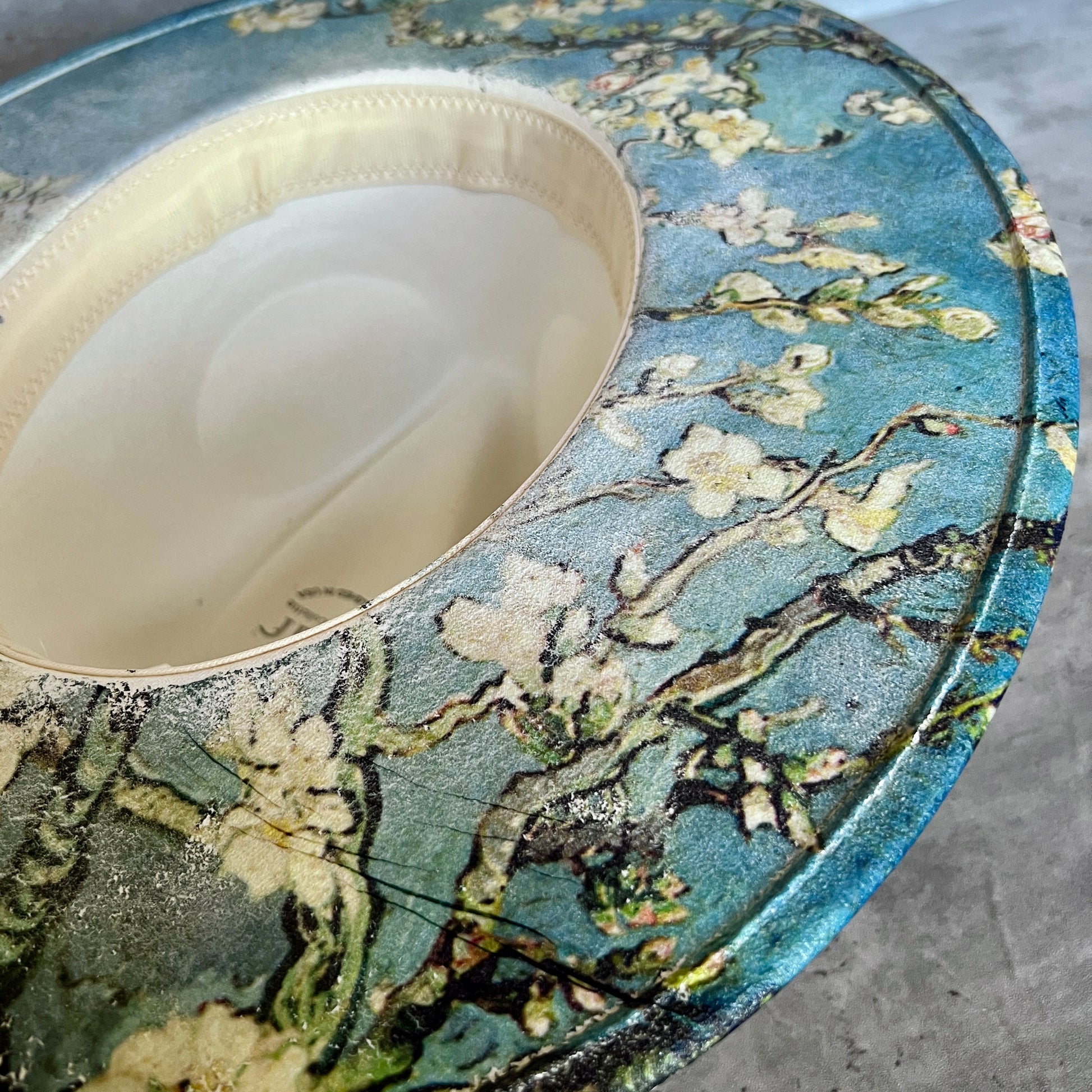 Van Gogh Almond Blossom Suede Rancher Hat