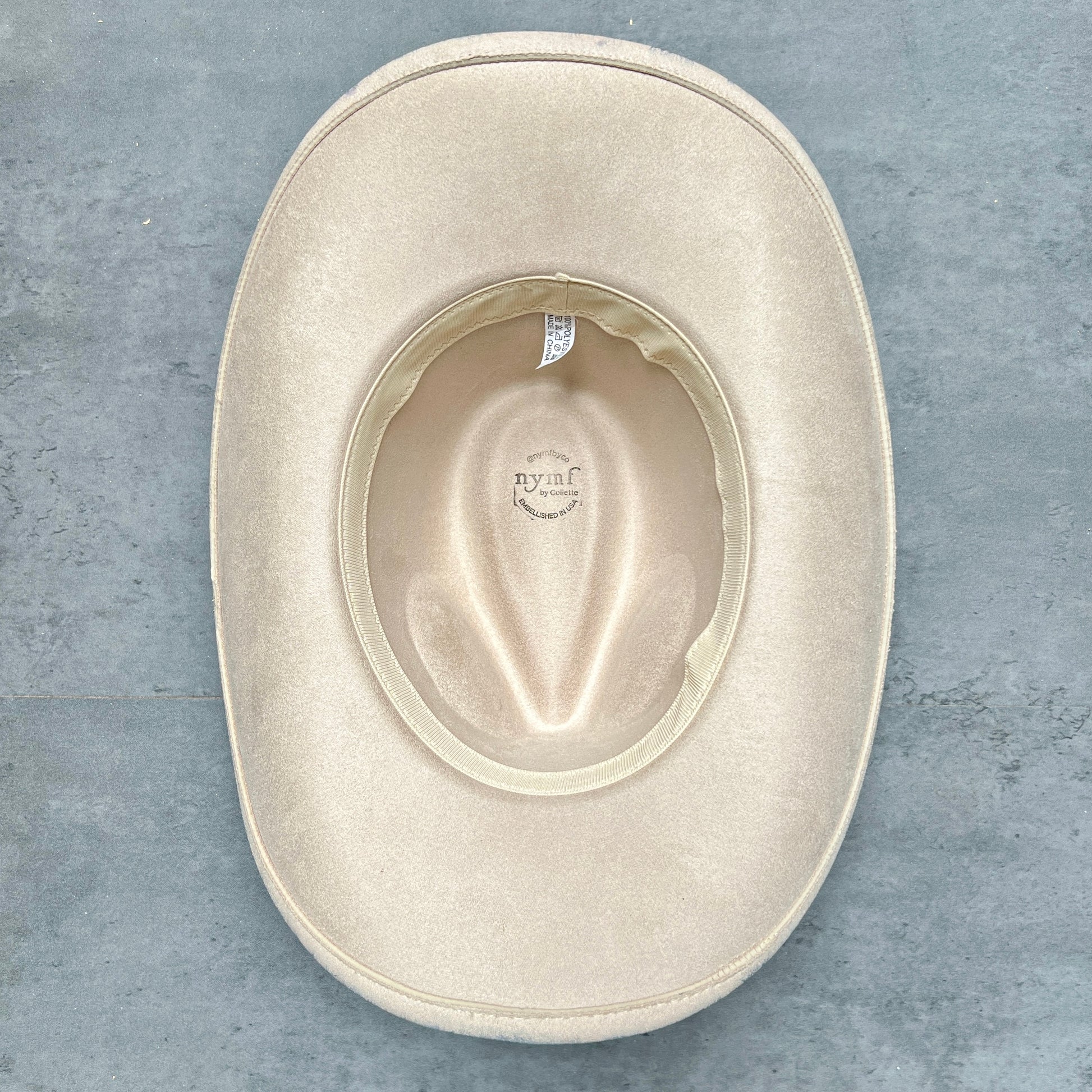 Blue Chinoiserie Suede Cowboy Hat