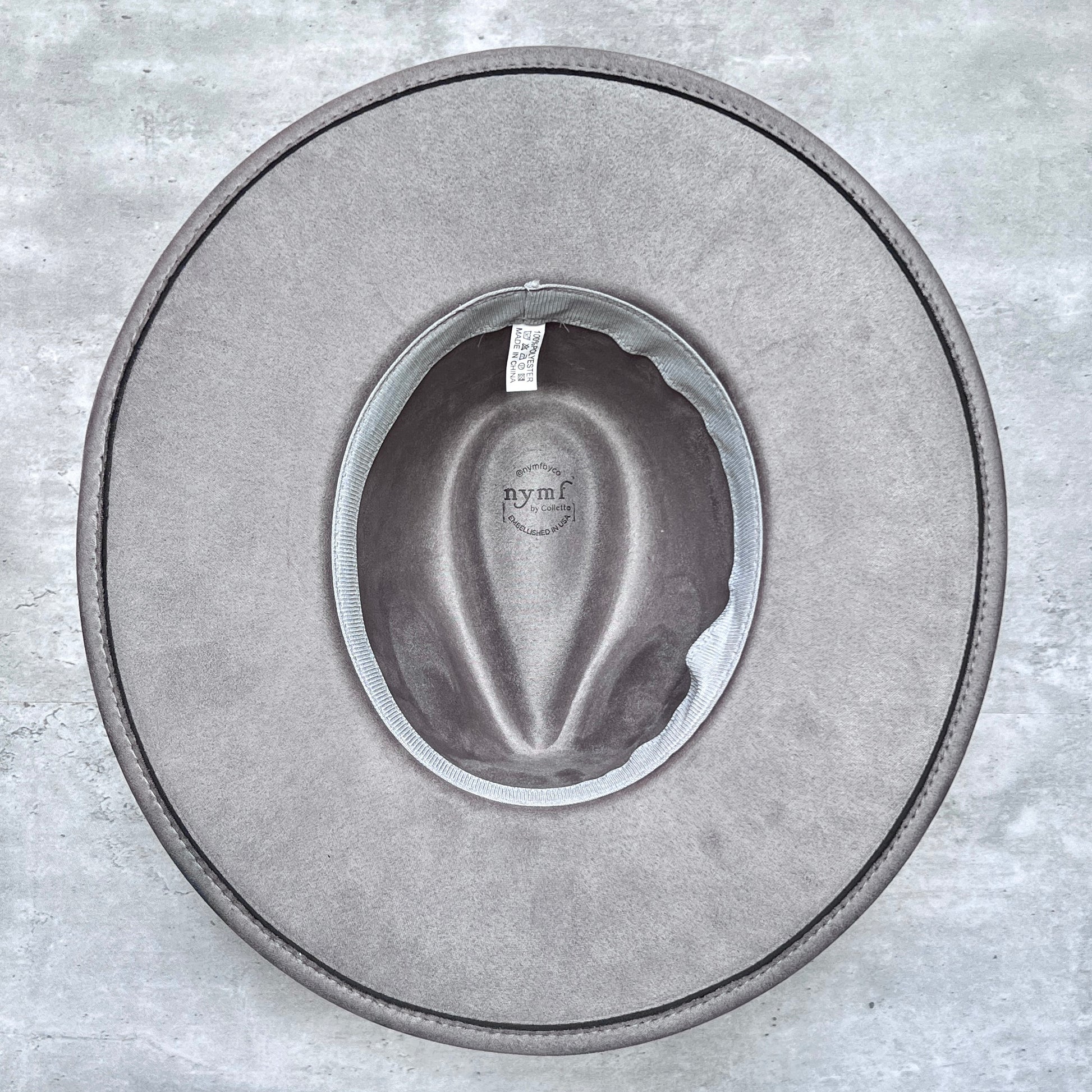 Gray Roses Suede Rancher Hat