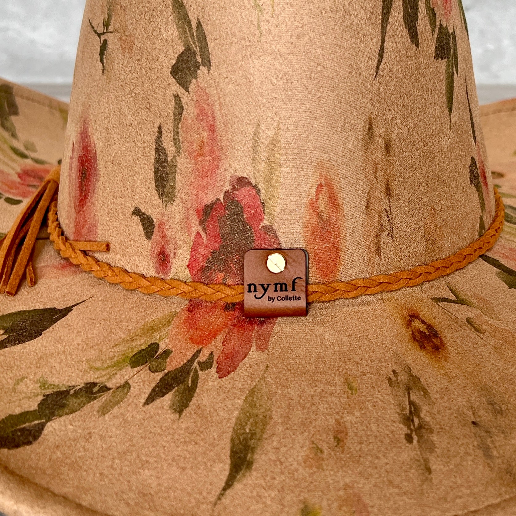 Red Roses Suede Cowboy Hat