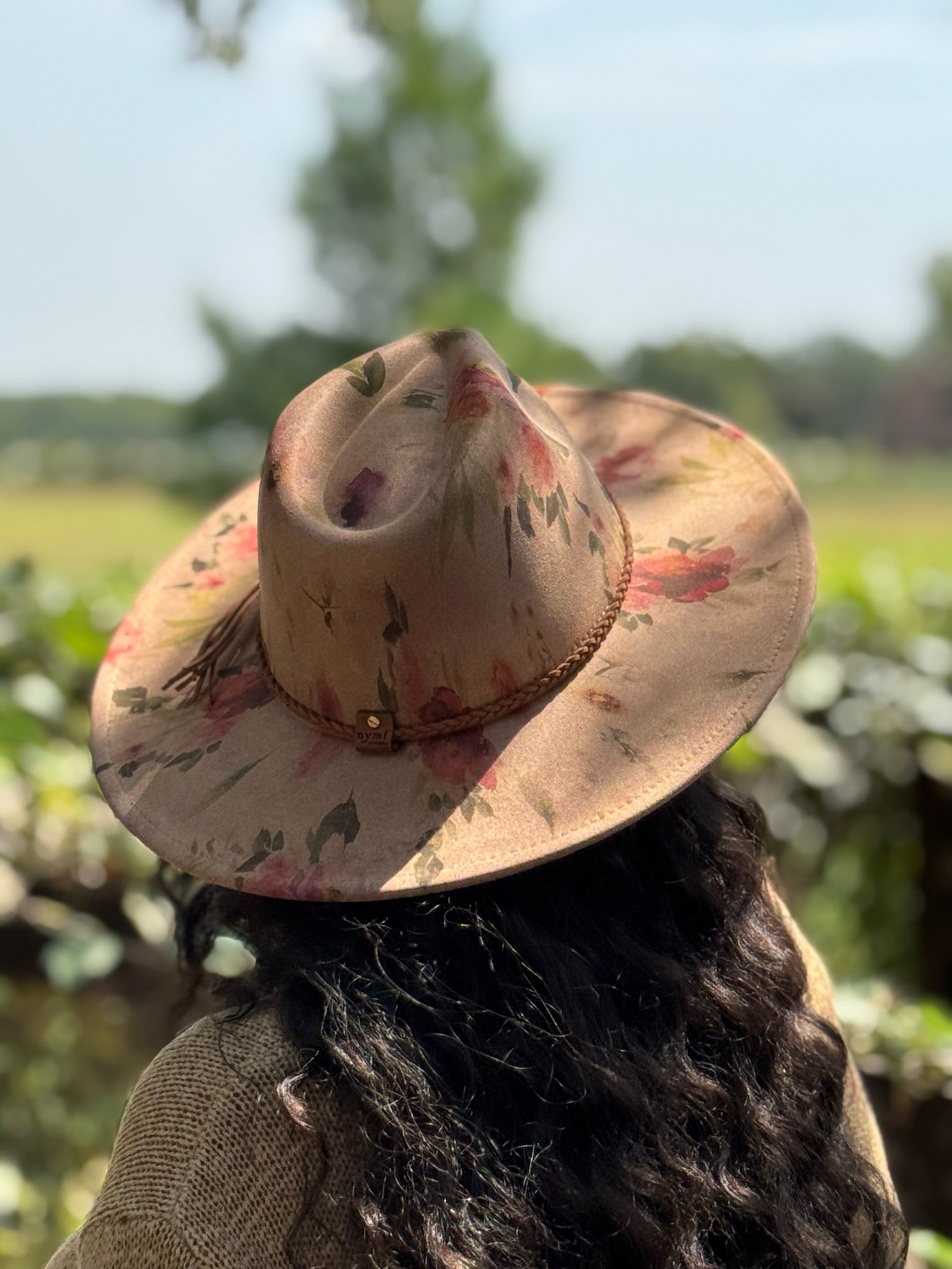 Red Roses Suede Rancher Hat