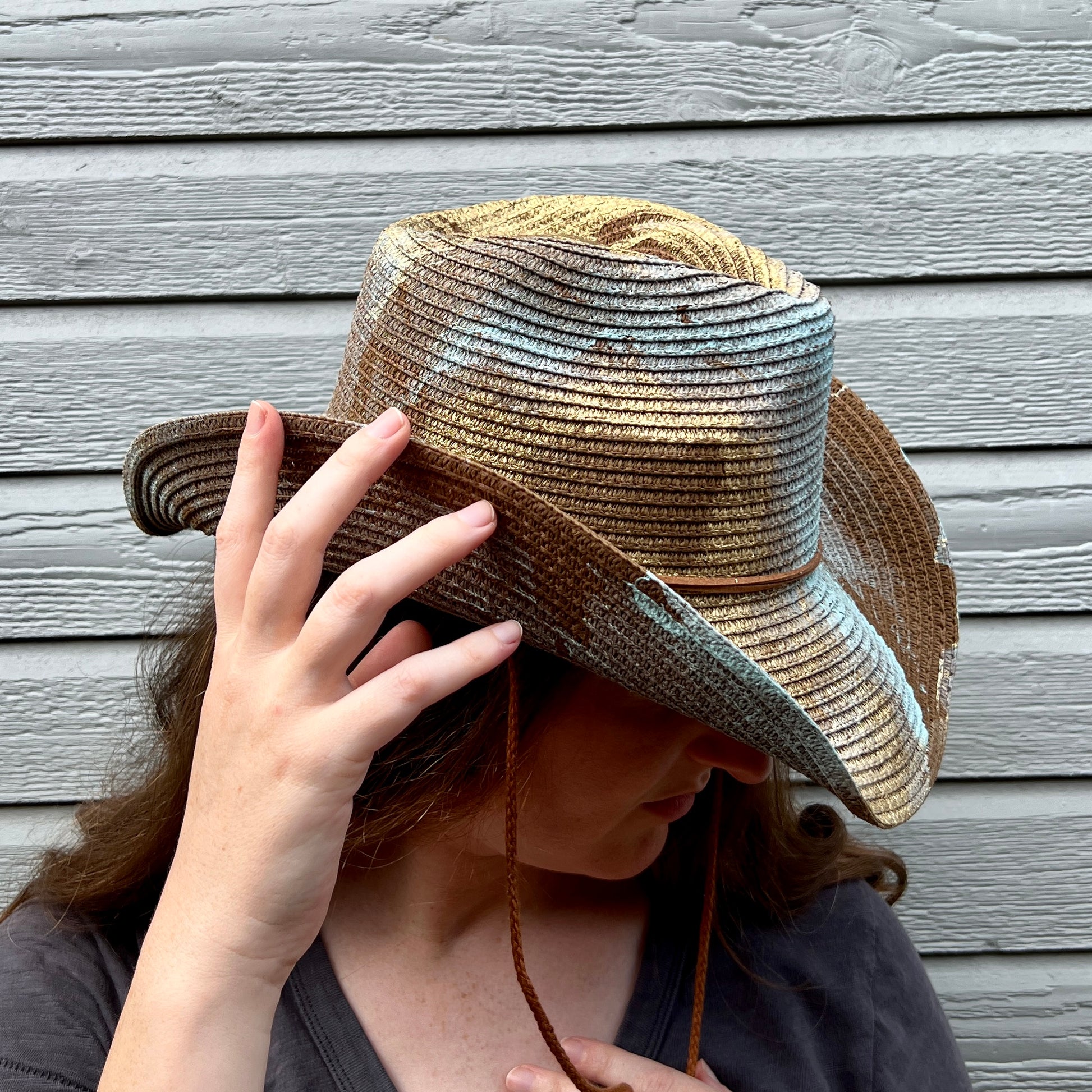 Marbled Straw Cowboy Hat