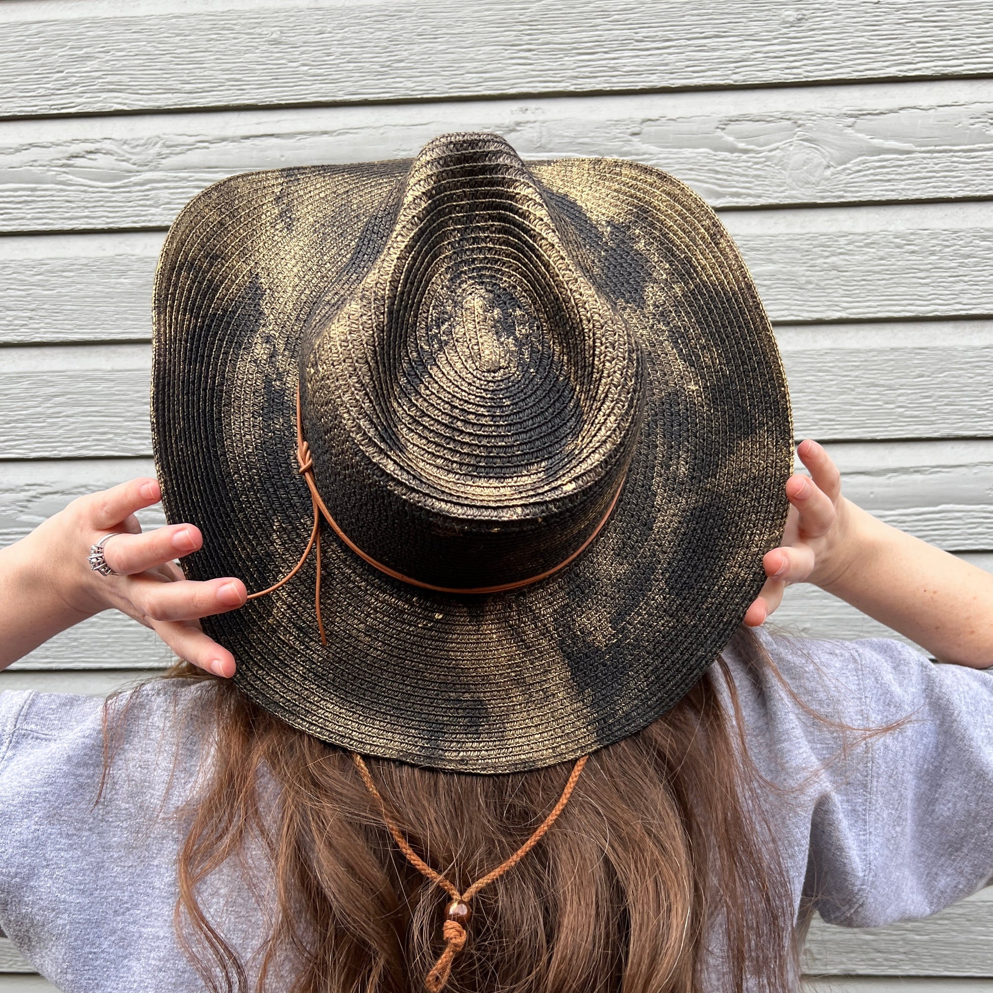 Marbled Straw Cowboy Hat