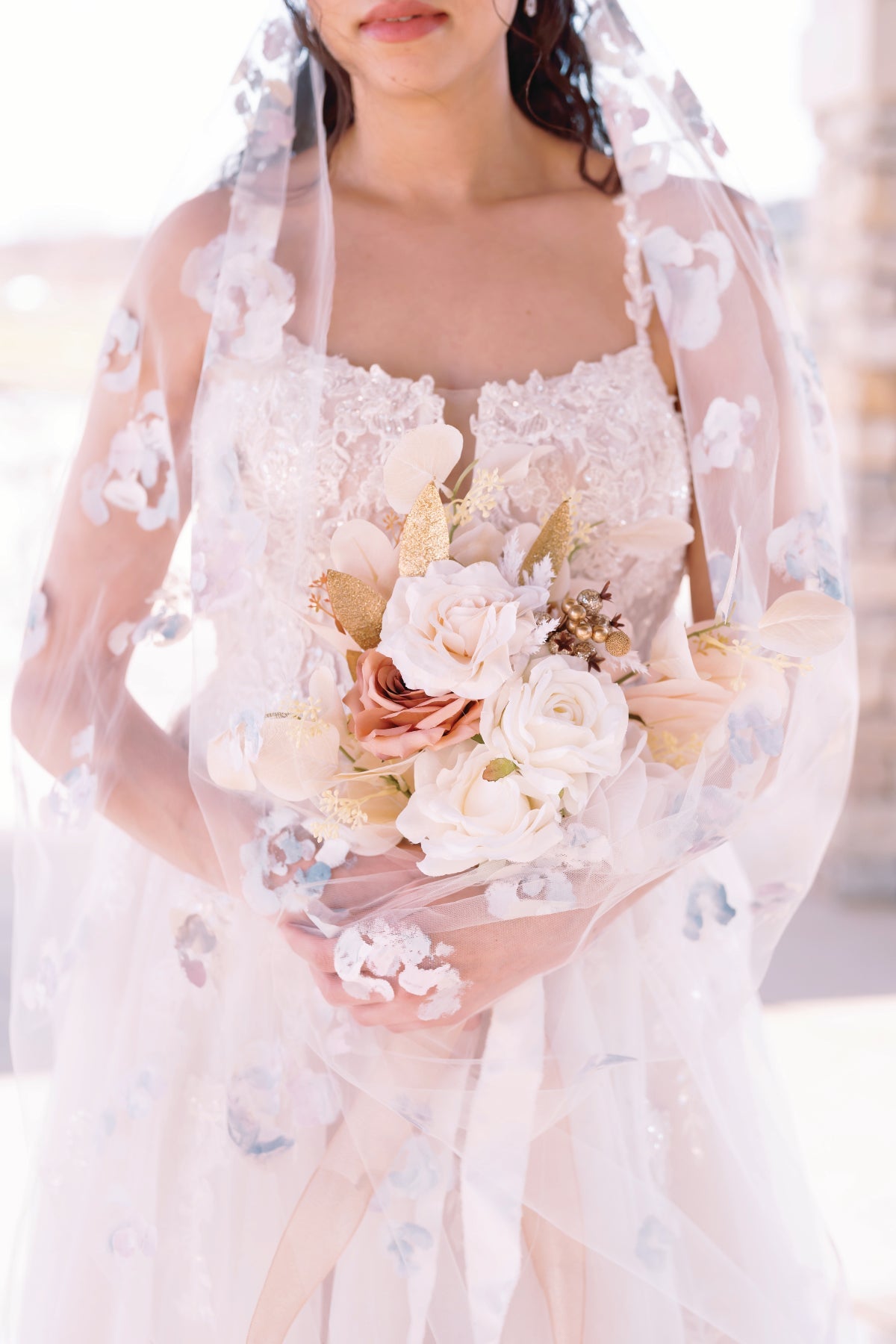 Hand-Painted Bridal Veils