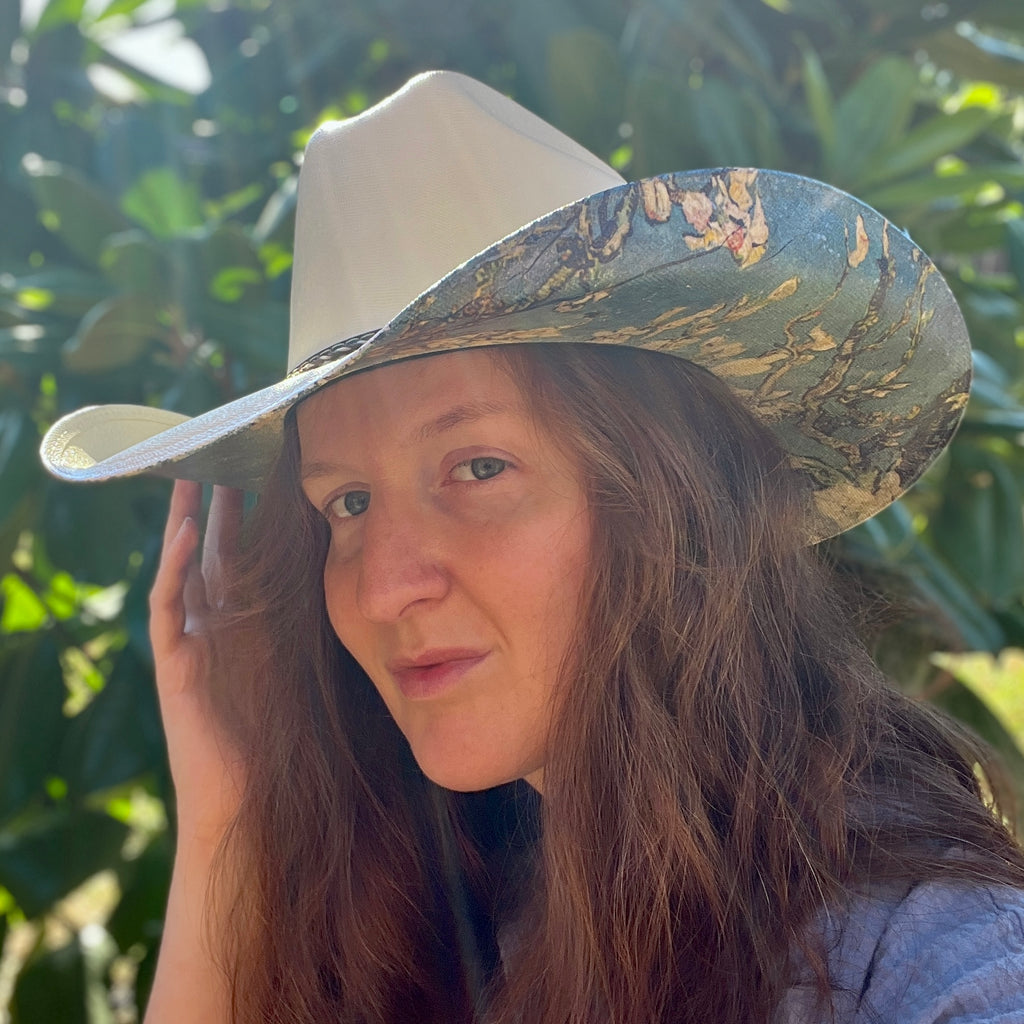 Van Gogh Almond Blossom Stiff Canvas Cowboy Hat