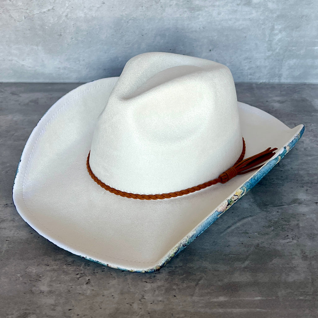 Van Gogh Almond Blossom Suede Cowboy Hat