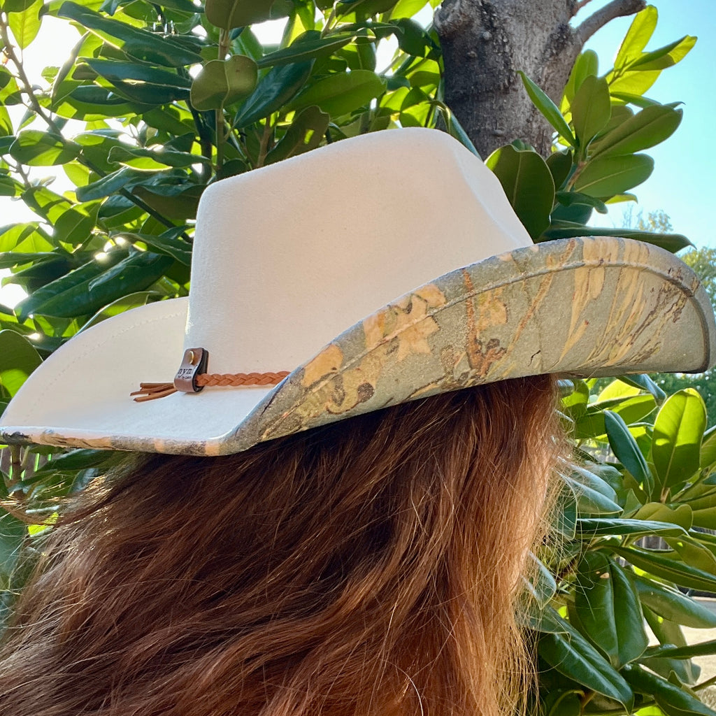 Van Gogh Almond Blossom Suede Cowboy Hat