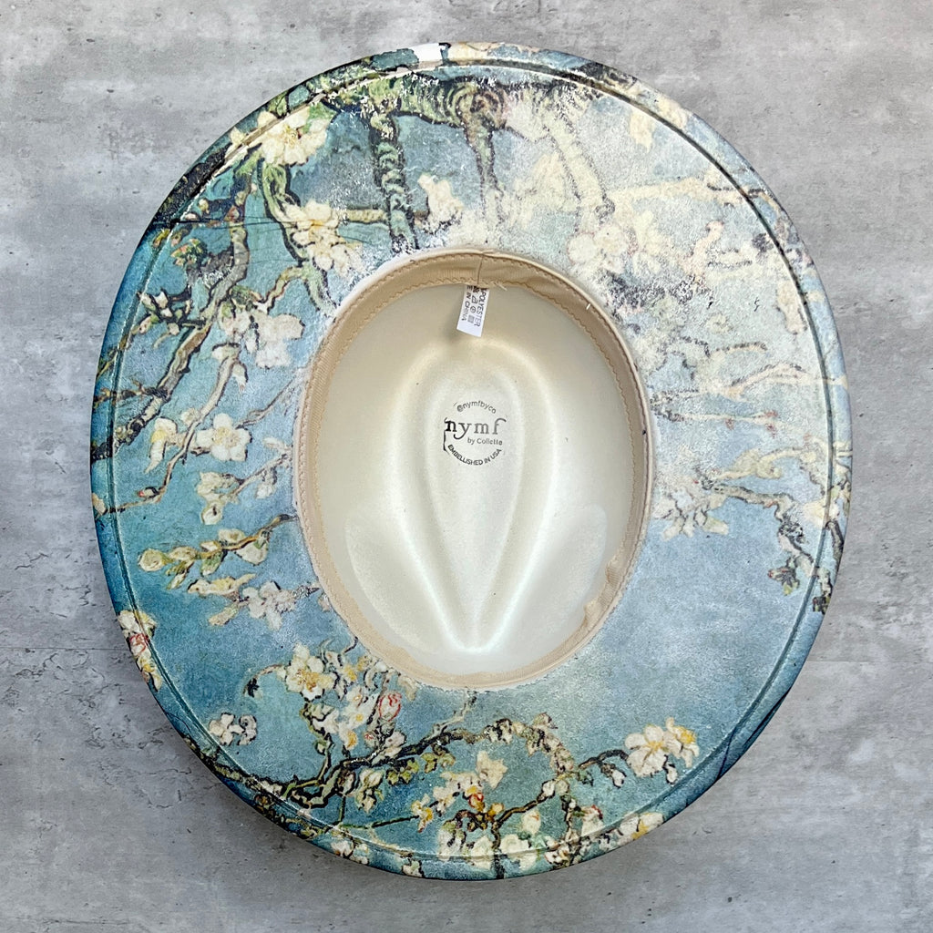 Van Gogh Almond Blossom Suede Rancher Hat