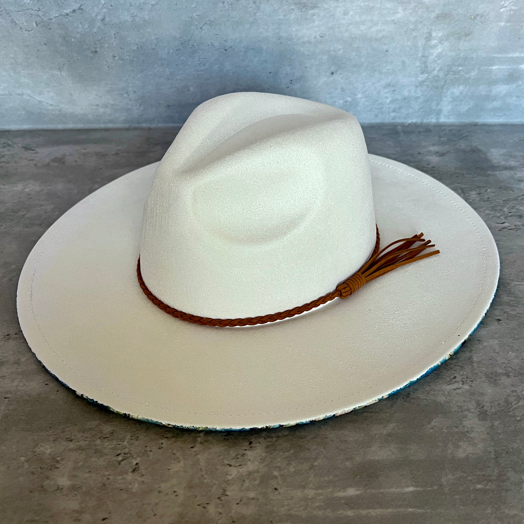 Van Gogh Almond Blossom Suede Rancher Hat