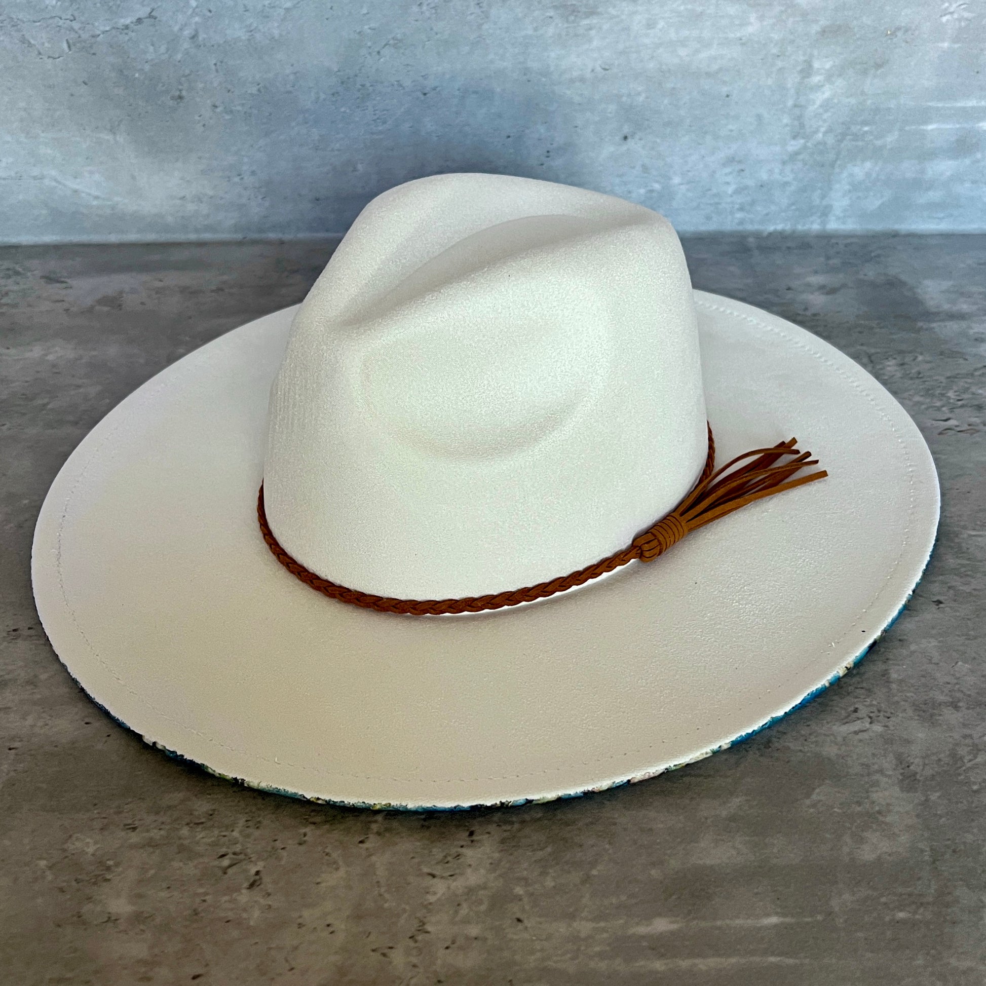 Van Gogh Almond Blossom Suede Rancher Hat