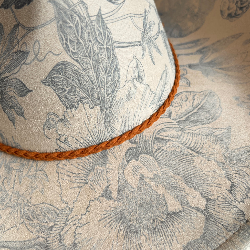 Blue Chinoiserie Cowboy Hat