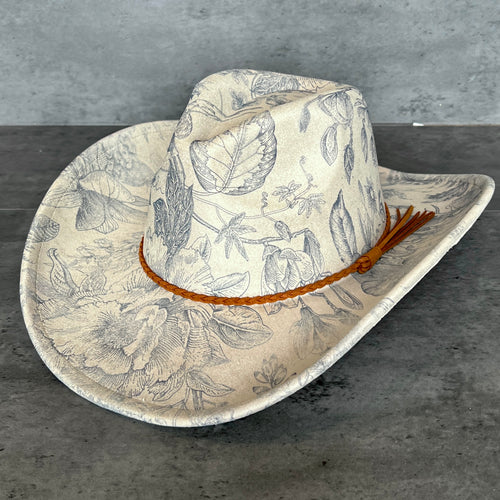 Blue Chinoiserie Cowboy Hat