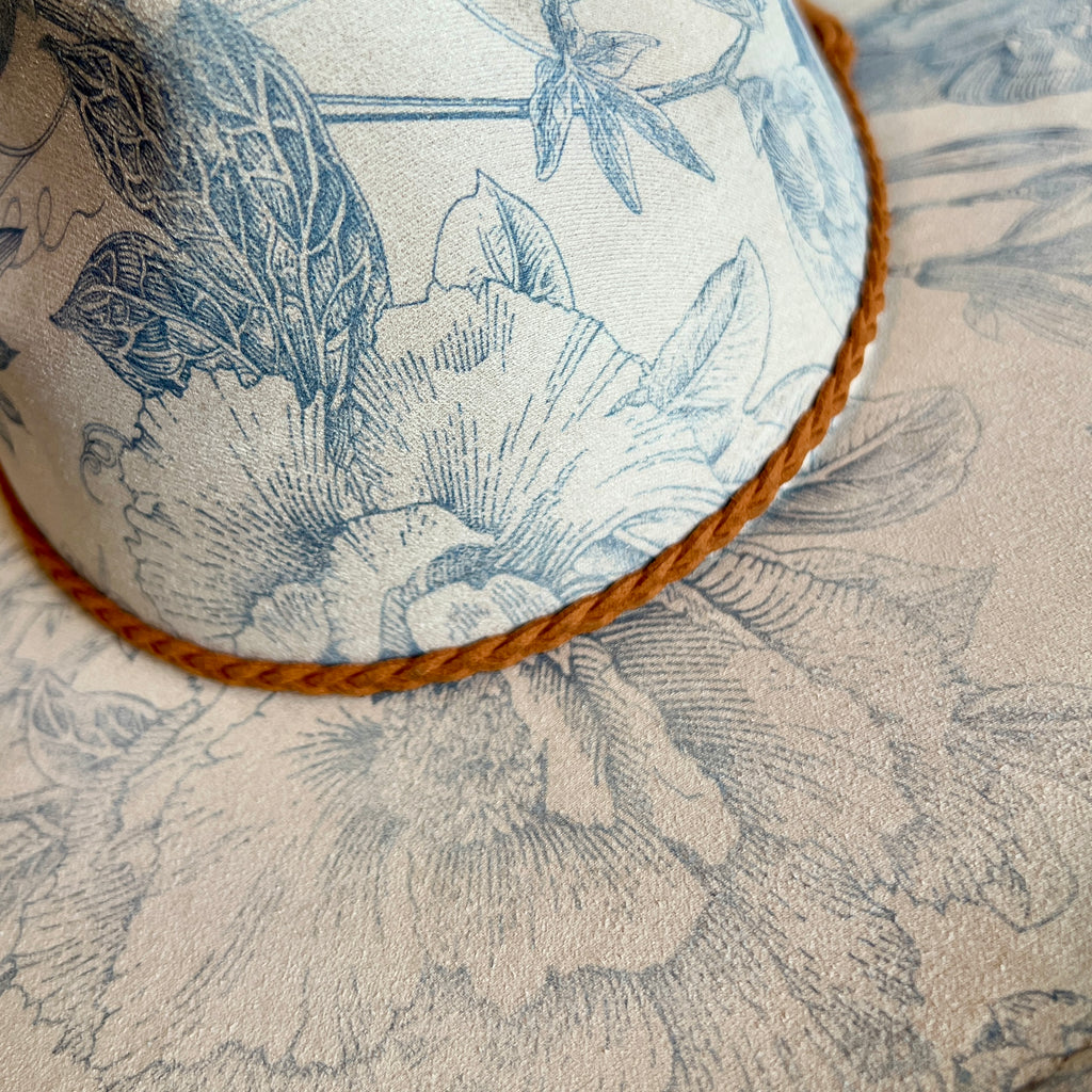 Blue Chinoiserie Rancher Hat