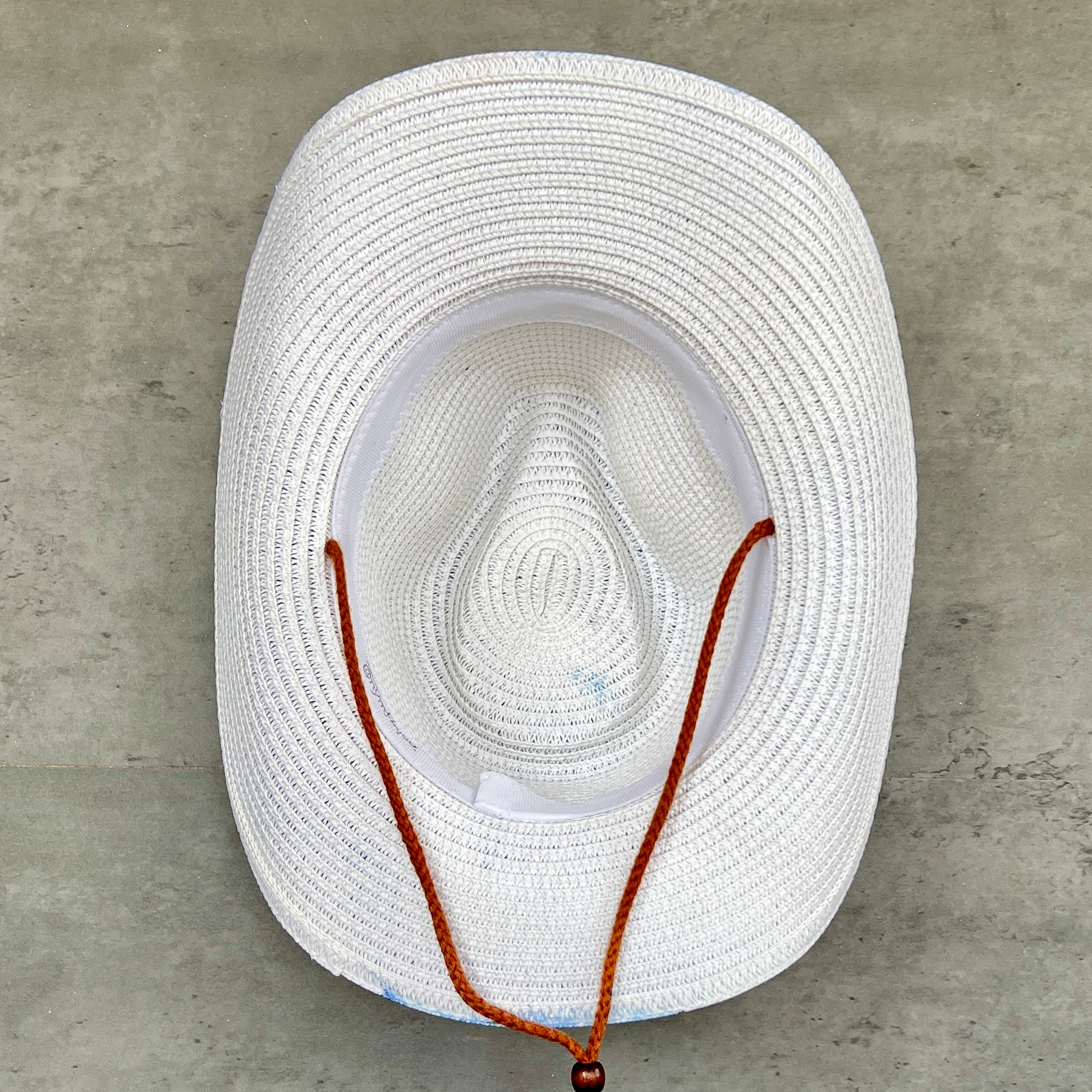 Blue Marbled Straw Cowboy Hat