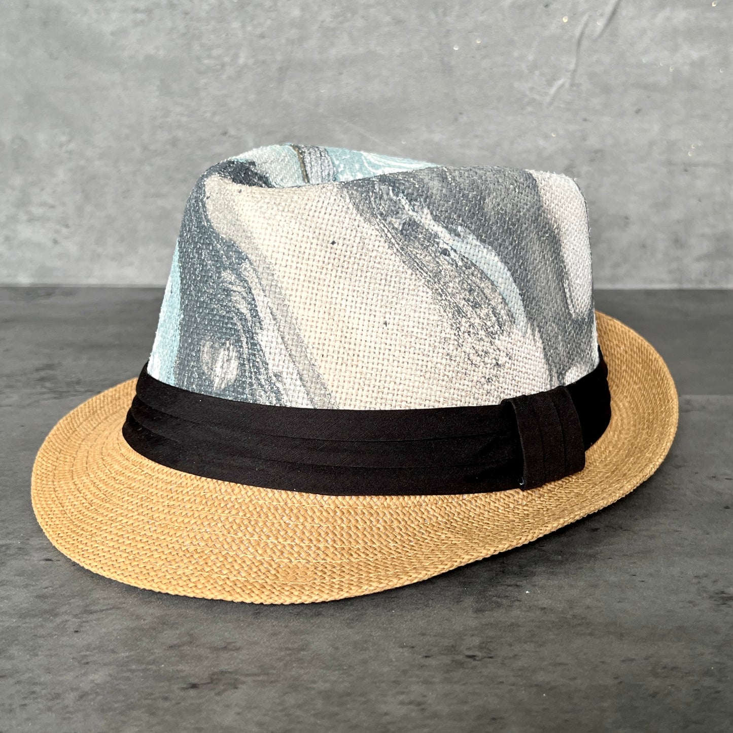 Marbled Straw Fedora