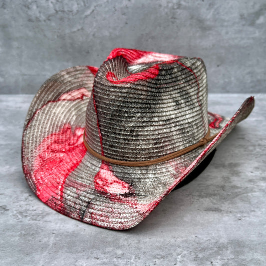 Red + Black Straw Cowboy Hat | Georgia Bulldogs