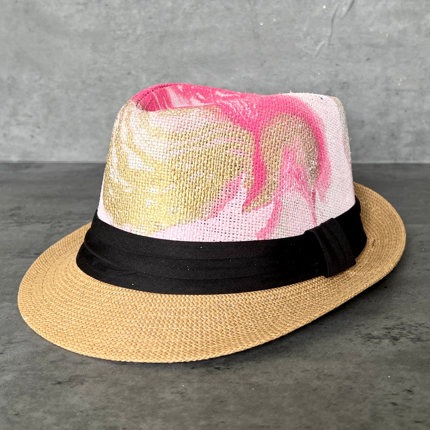 Marbled Straw Fedora