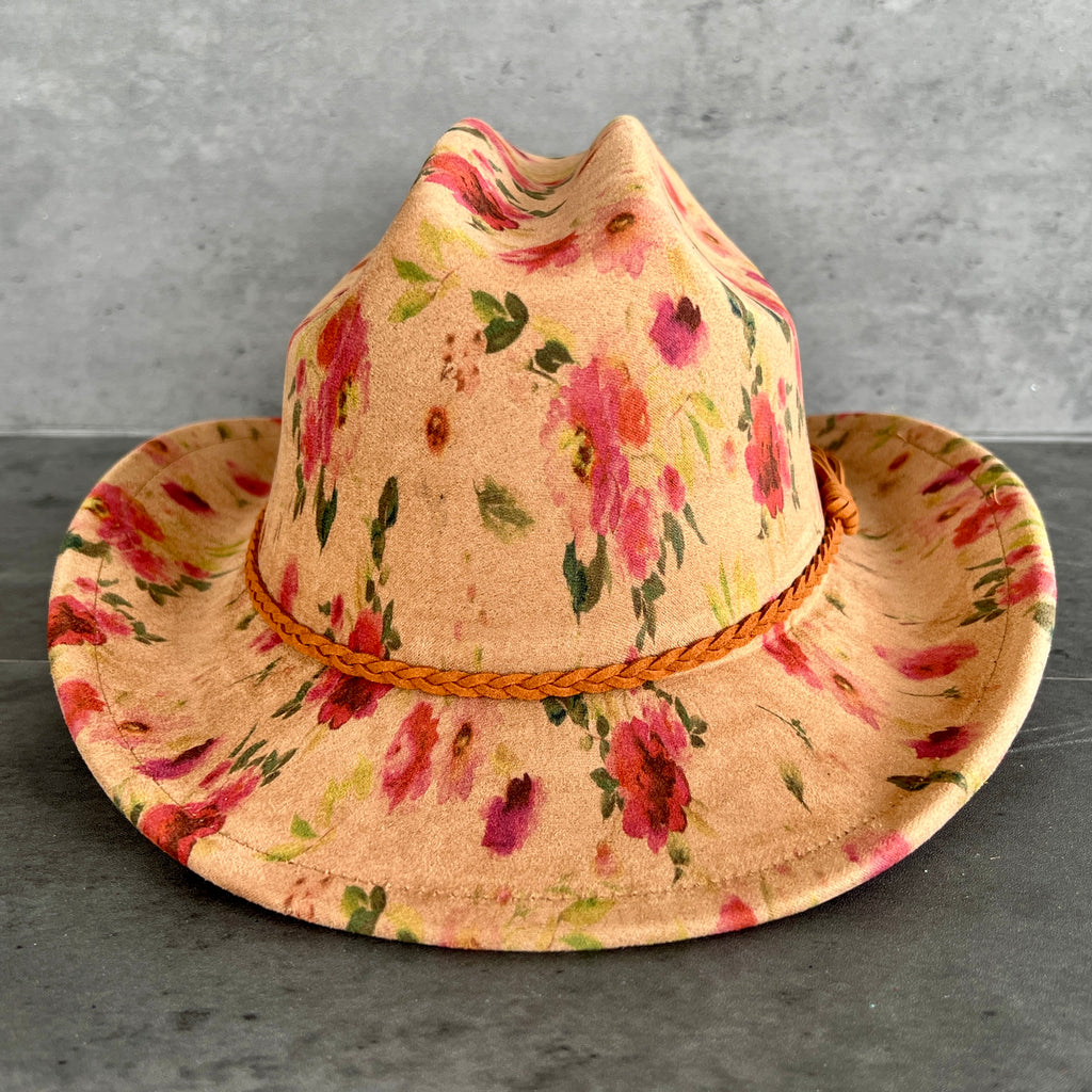 Red Roses Suede Youth Cowboy Hat - Cattleman