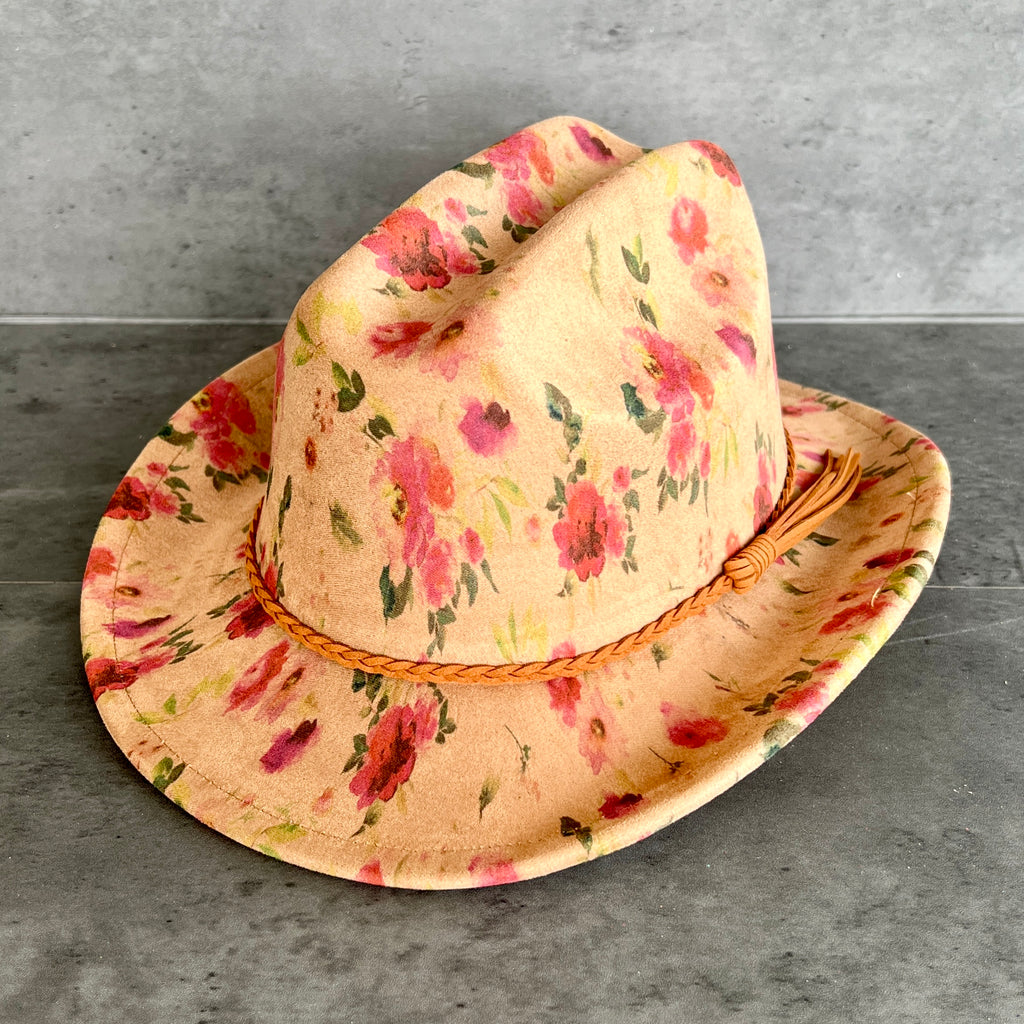 Red Roses Suede Youth Cowboy Hat - Cattleman