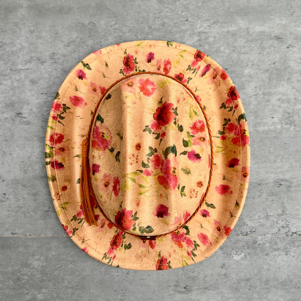 Red Roses Suede Youth Cowboy Hat - Cattleman