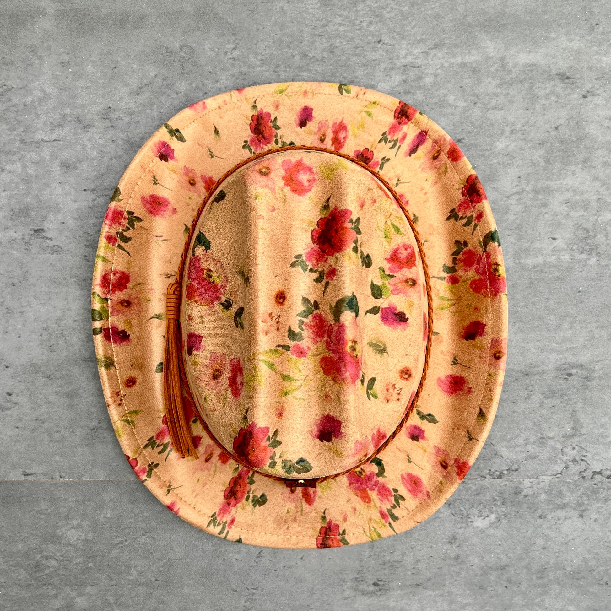 Red Roses Suede Youth Cowboy Hat - Cattleman