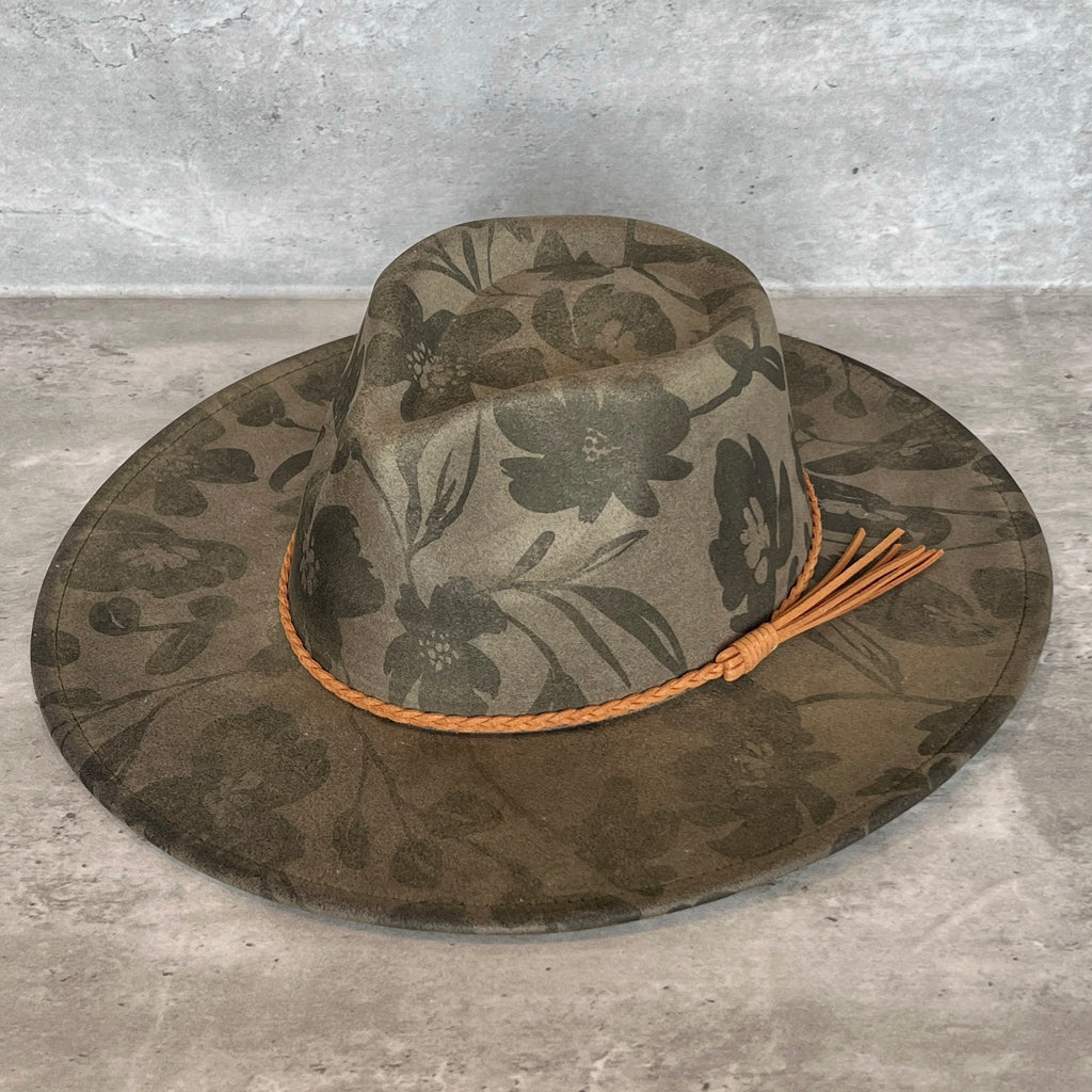 Tonal Floral Rancher Hat