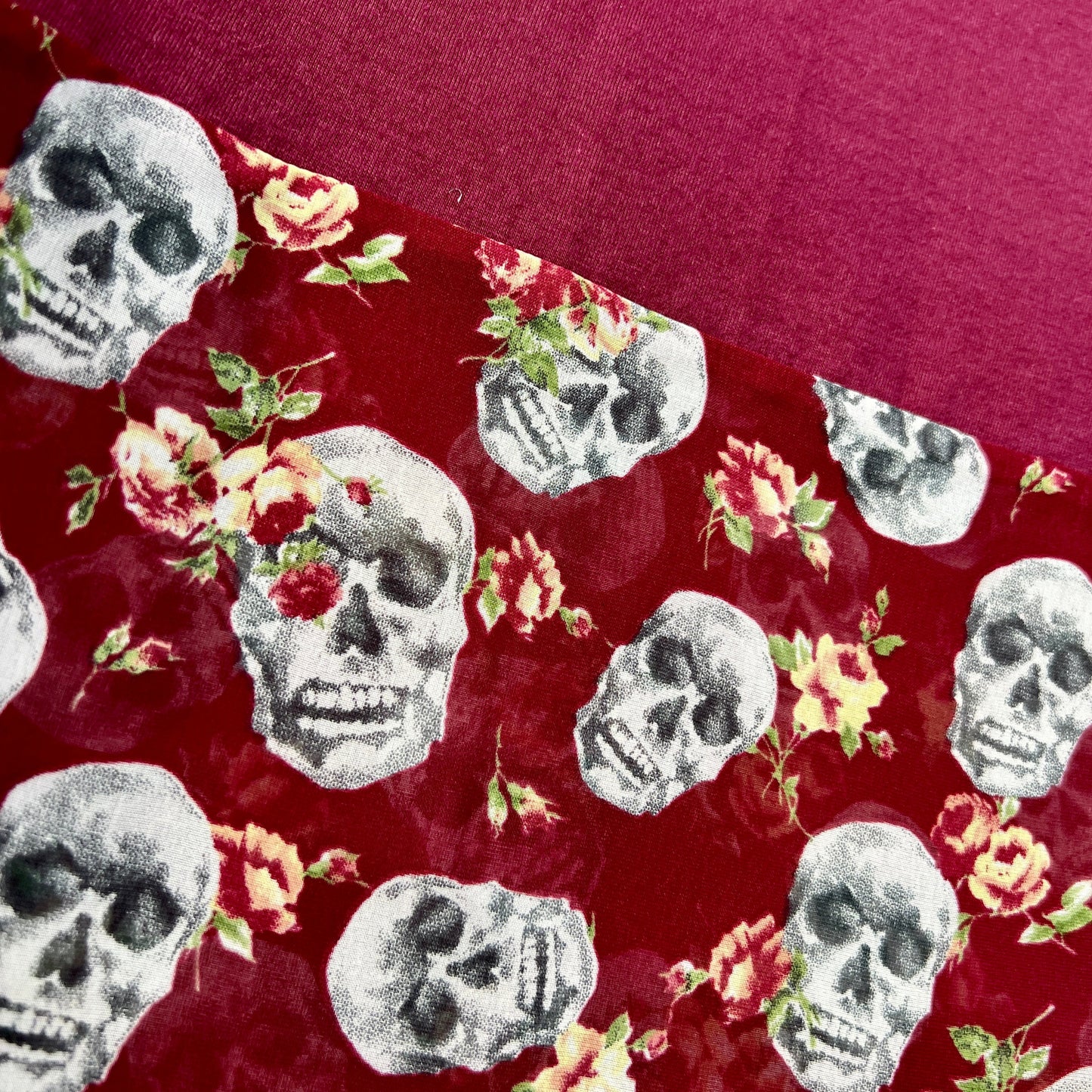 Skulls + Roses Sheer Sporty Crop Tee